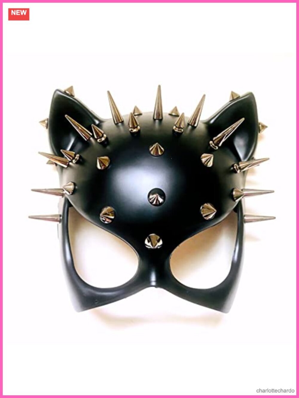Spiky Cat Woman Masquerade Mask Hand Painted Resin Cosplay Halloween Costume